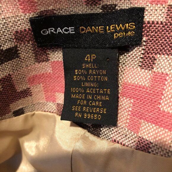 Grace Dane Lewis Button Down Coat Jacket Size 4P.   RB2 - Picture 3 of 7